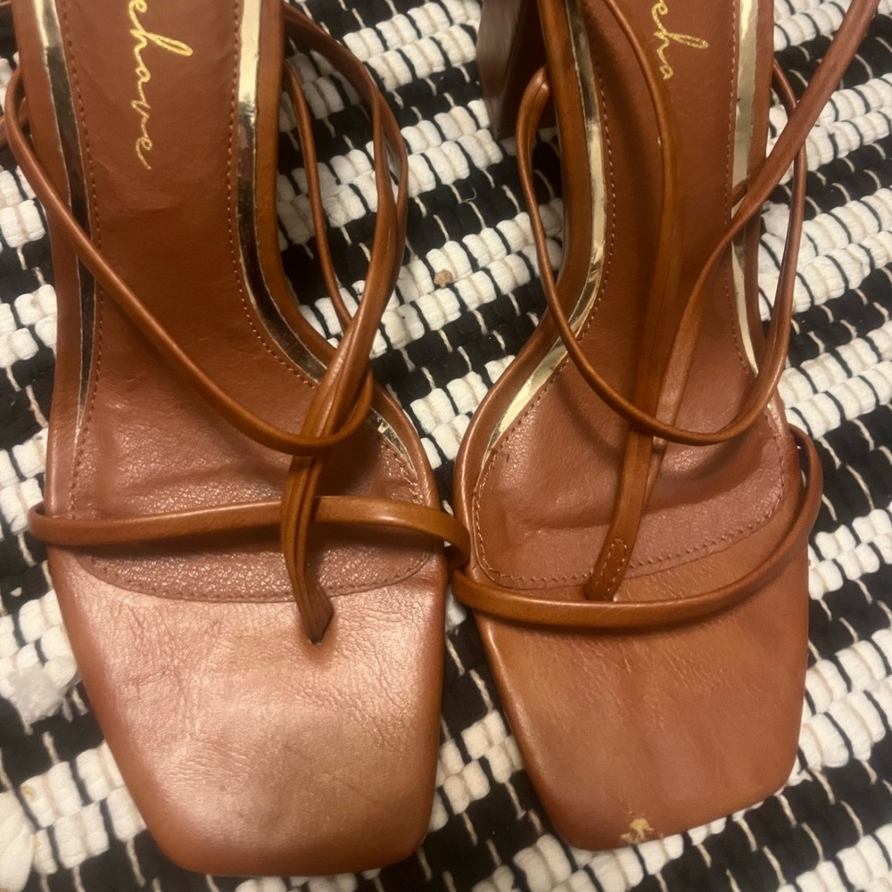 Brown Block heel sandals
